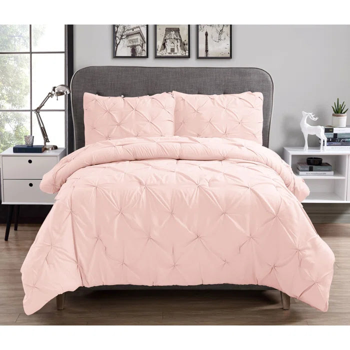 Pintuck Comforter - Blush