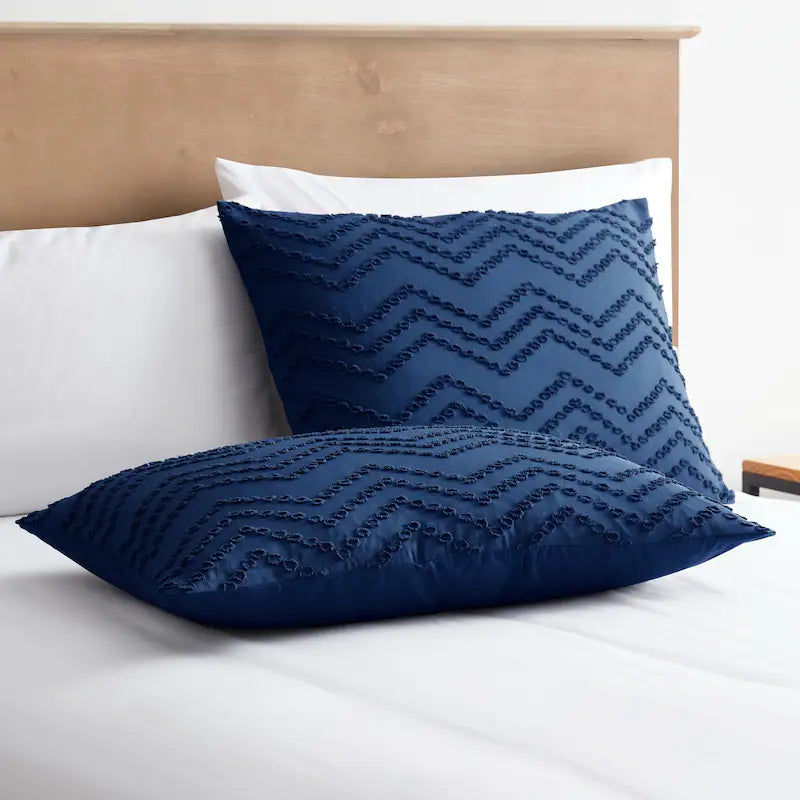 Duvet Cover - Boho - Chevron - Navy