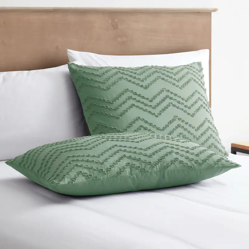 Duvet Cover - Boho - Chevron - Green