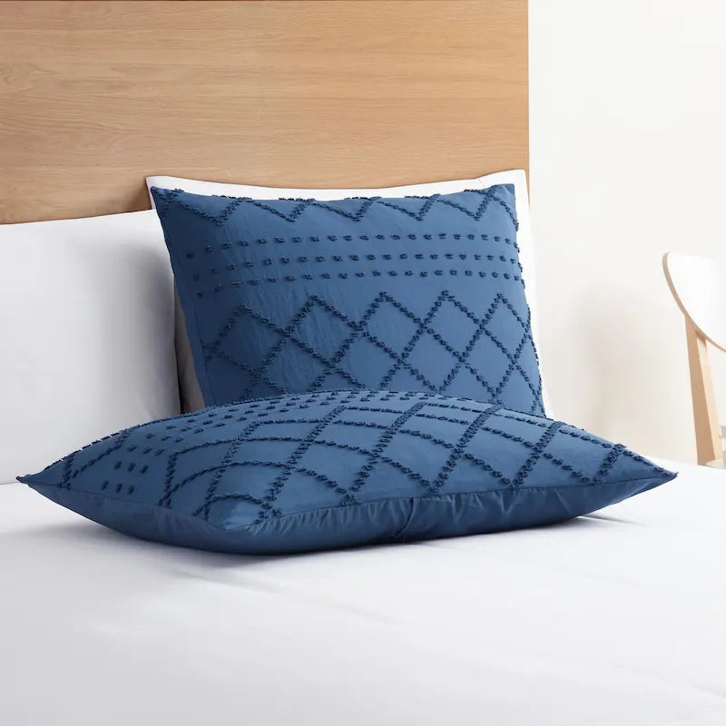 Duvet Cover - Boho - Dots & Diamonds - Navy