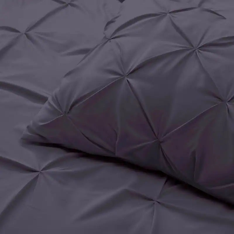 Pintuck Duvet Cover - Eggplant