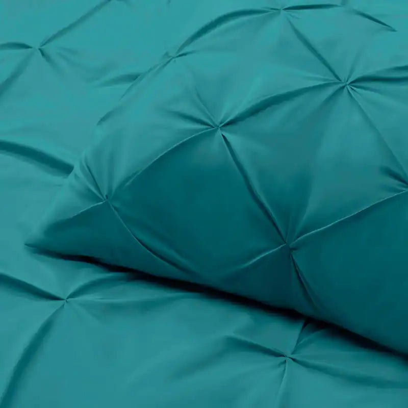 Pintuck Duvet Cover - Teal