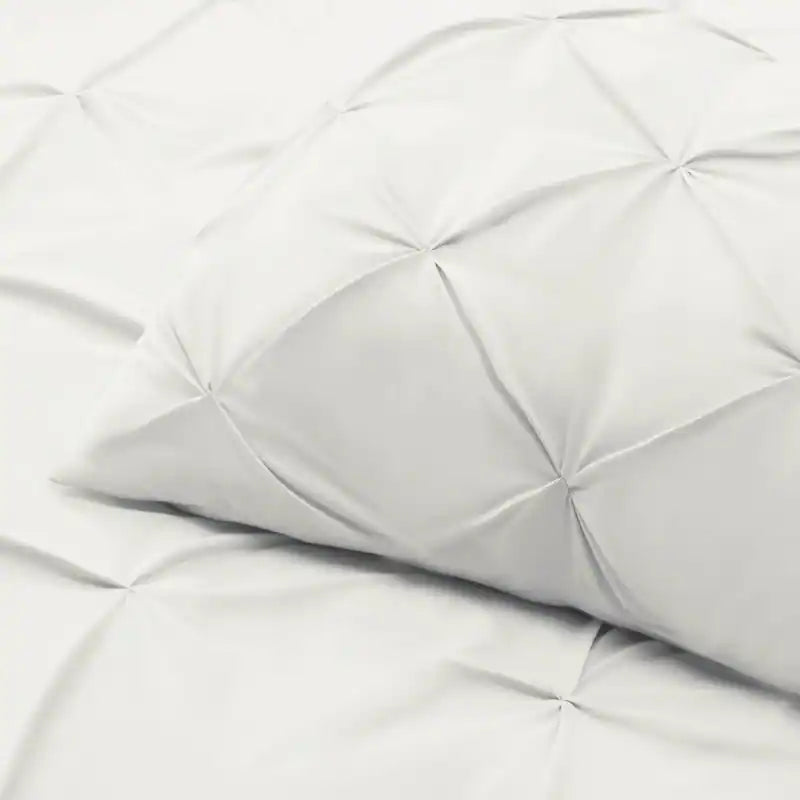 Pintuck Duvet Cover - White