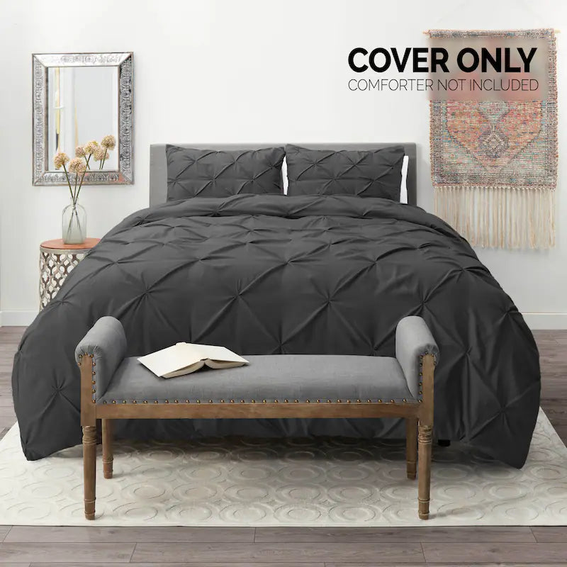 Pintuck Duvet Cover - Grey
