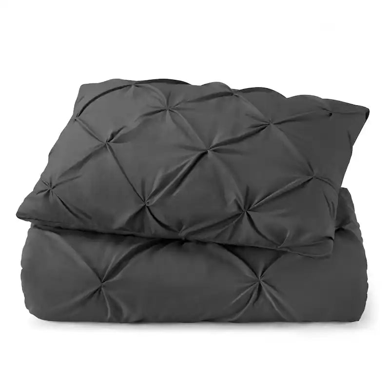 Pintuck Duvet Cover - Grey