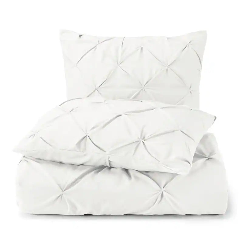 Pintuck Duvet Cover - White