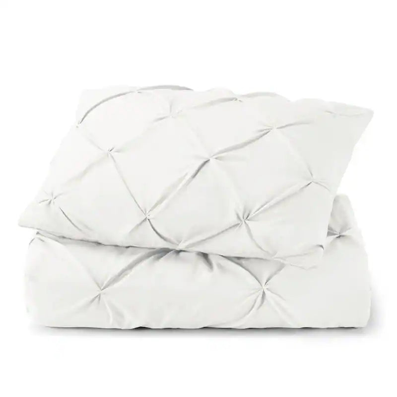 Pintuck Duvet Cover - White