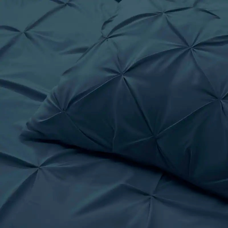 Pintuck Duvet Cover - Navy