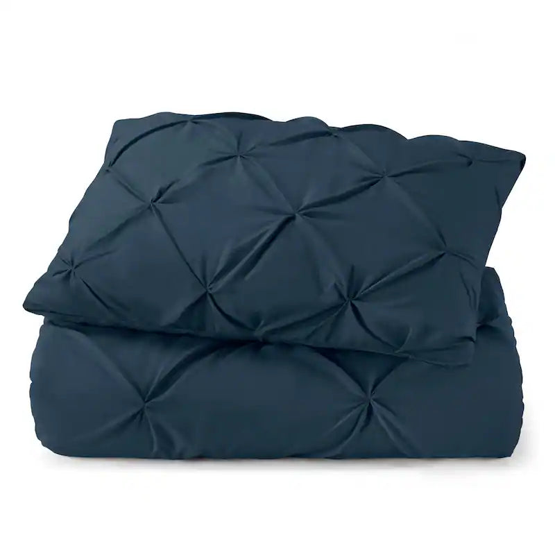 Pintuck Duvet Cover - Navy