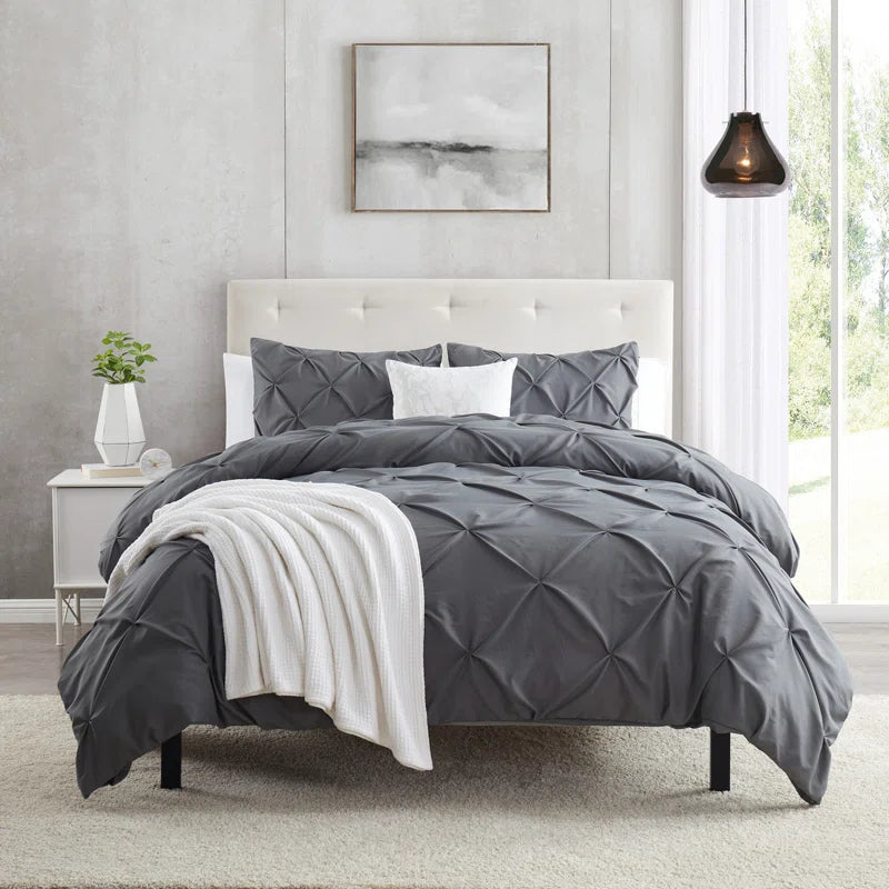 Pintuck Comforter - Grey