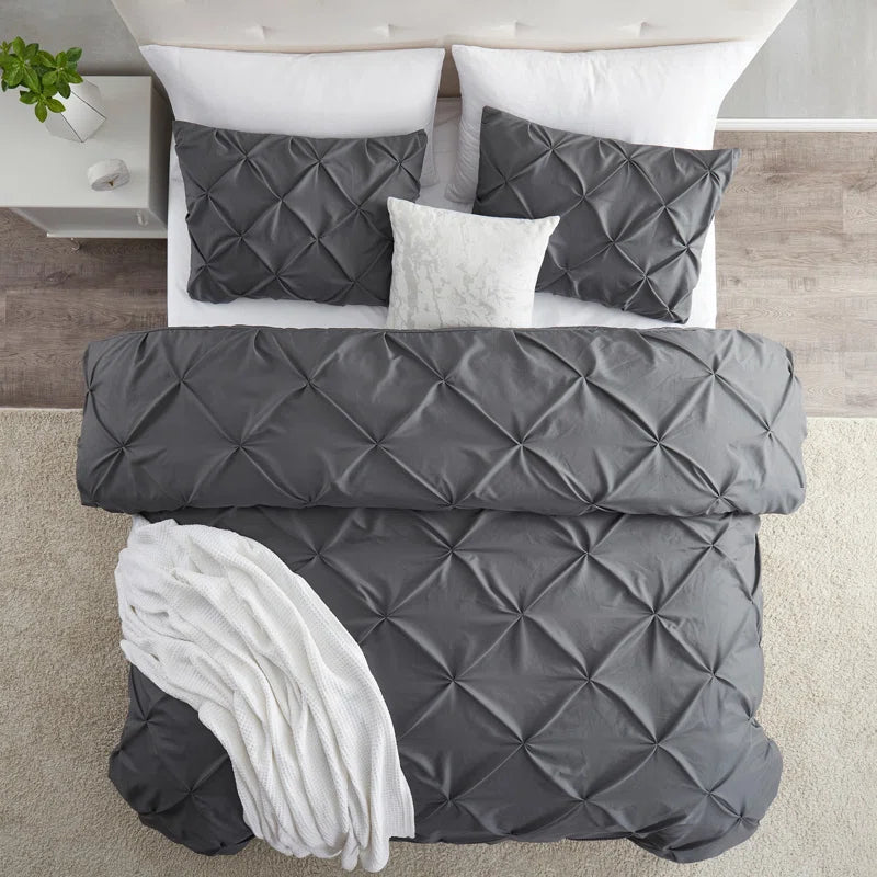 Pintuck Comforter - Grey