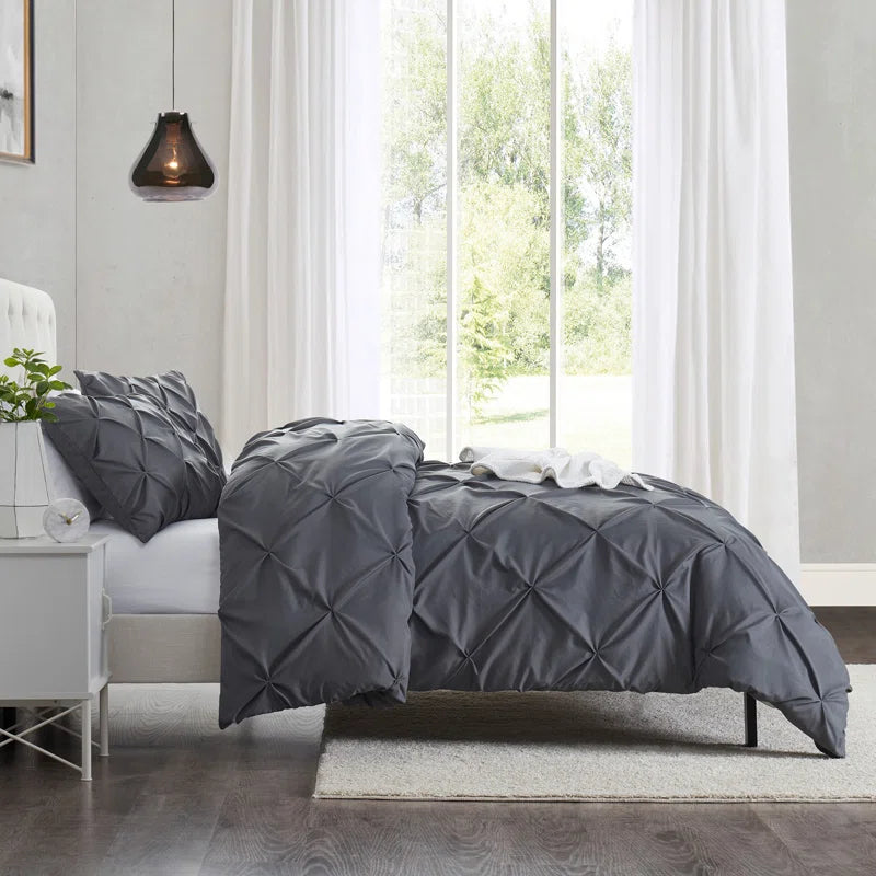 Pintuck Comforter - Grey