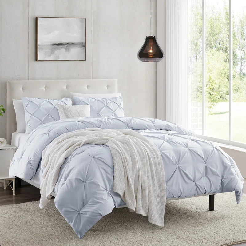 Pintuck Comforter - Ice Blue