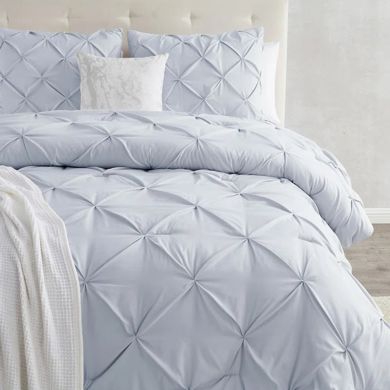 Pintuck Comforter - Ice Blue