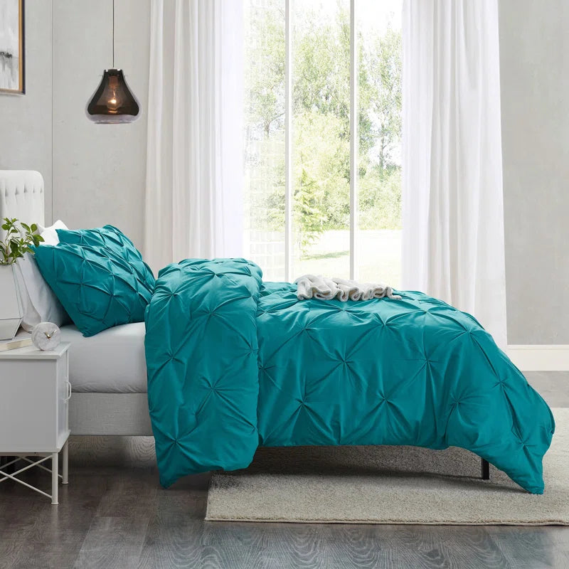 Pintuck Comforter - Teal
