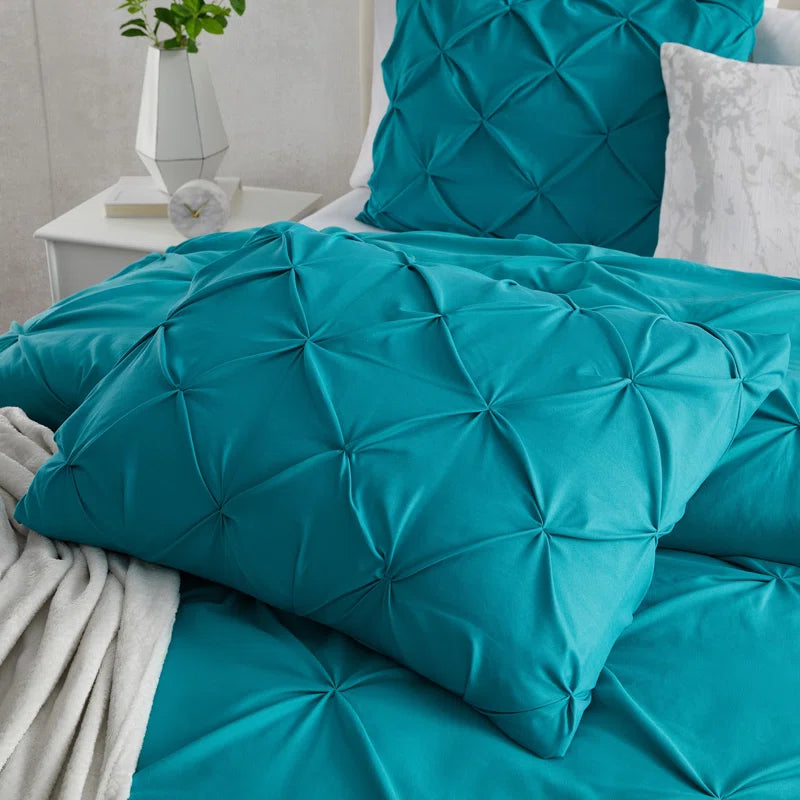 Pintuck Comforter - Teal