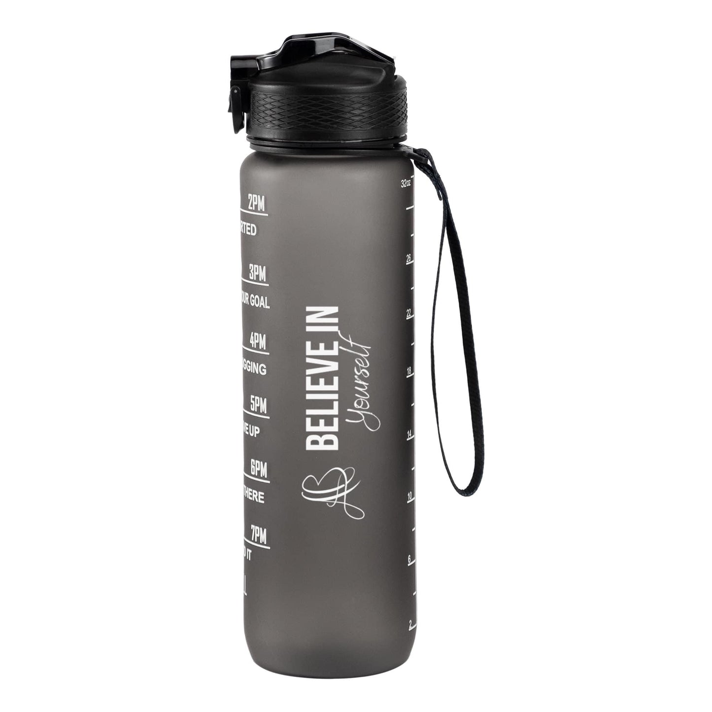 Motivational Water Bottle (32 0z) - Black