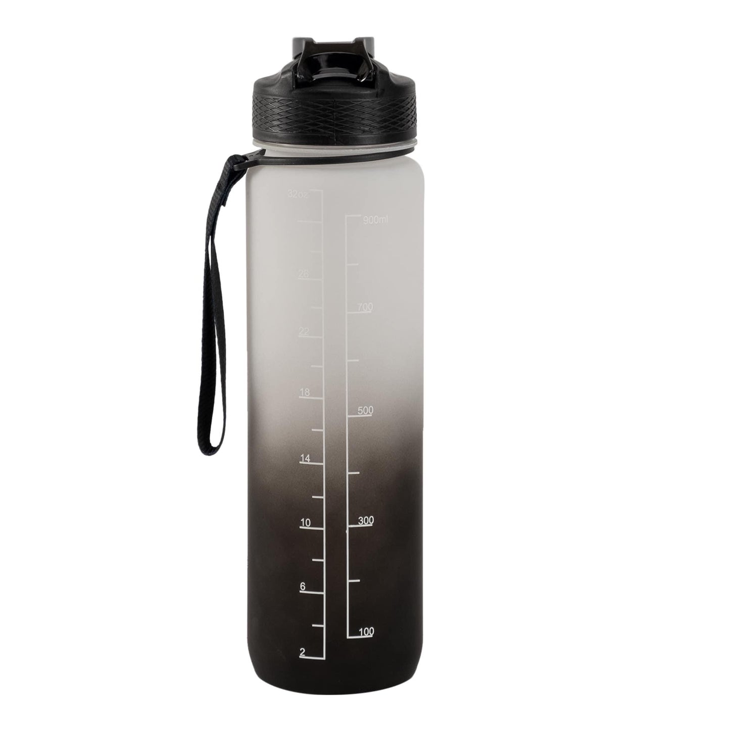 Motivational Water Bottle (32 0z) - Black/Grey
