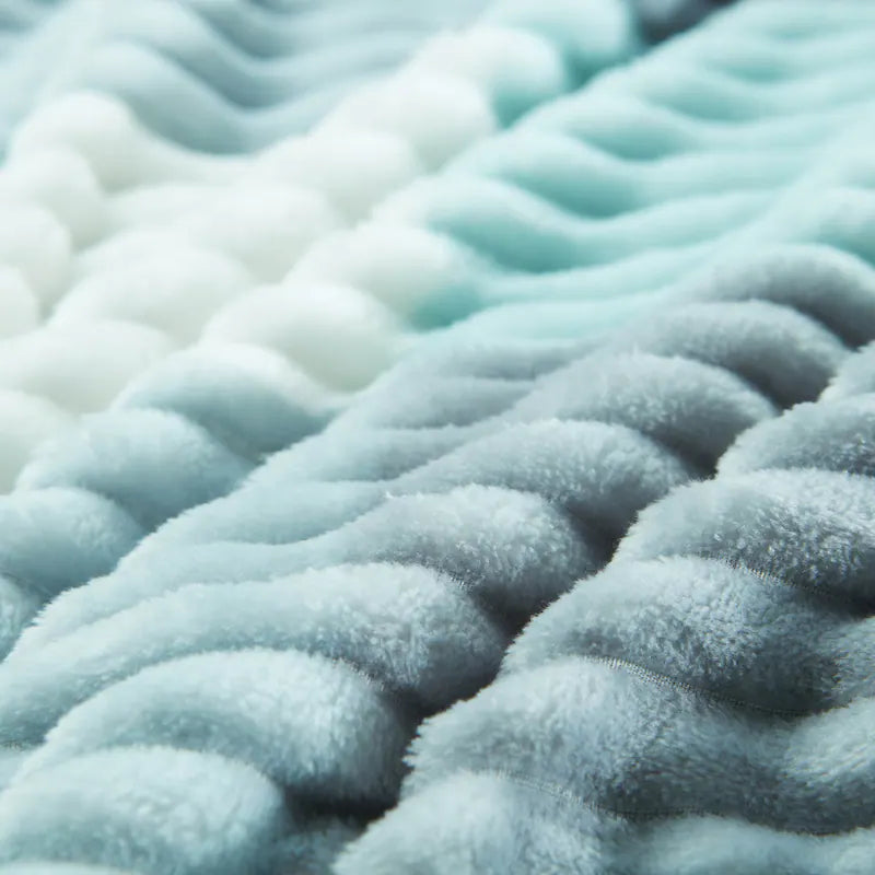 Mink Blanket - Aqua Plaid