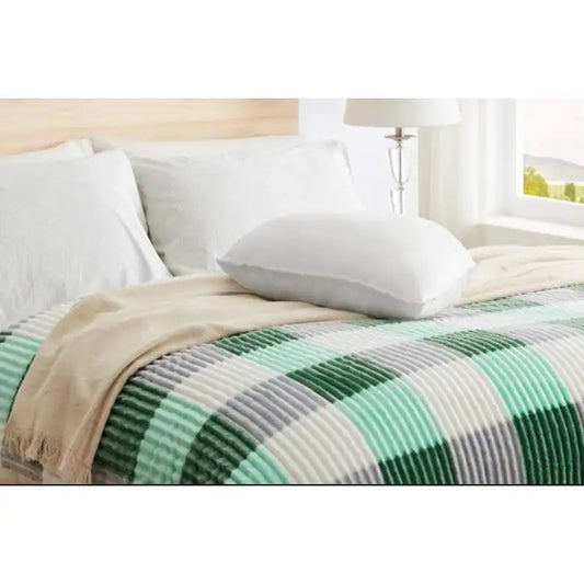 Mink Blanket - Mint Plaid