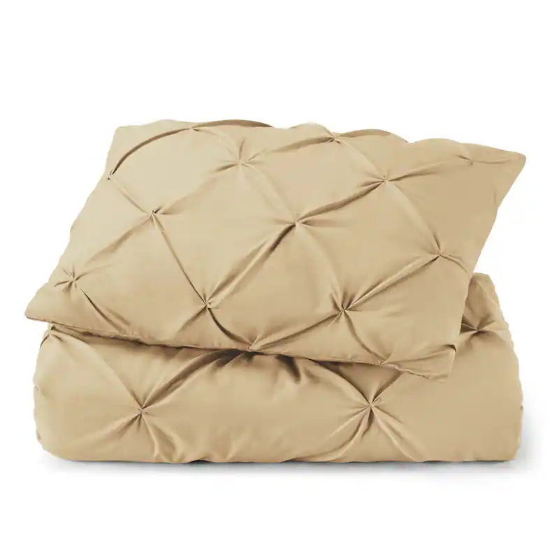 Pintuck Duvet Cover - Cream