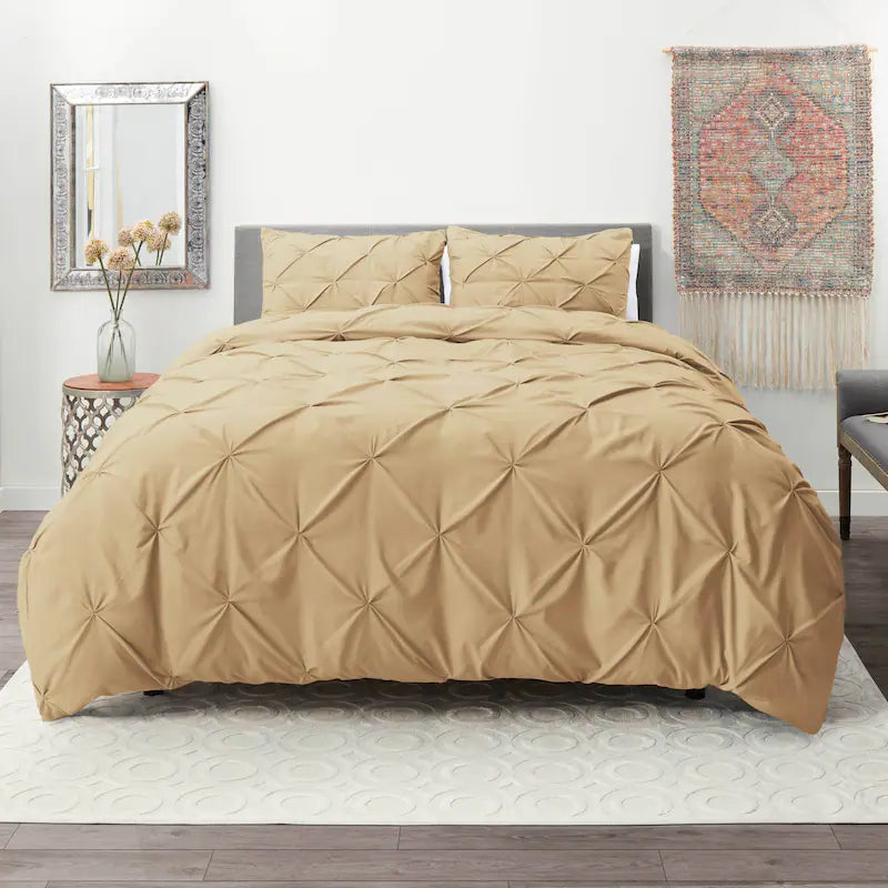 Pintuck Duvet Cover - Cream