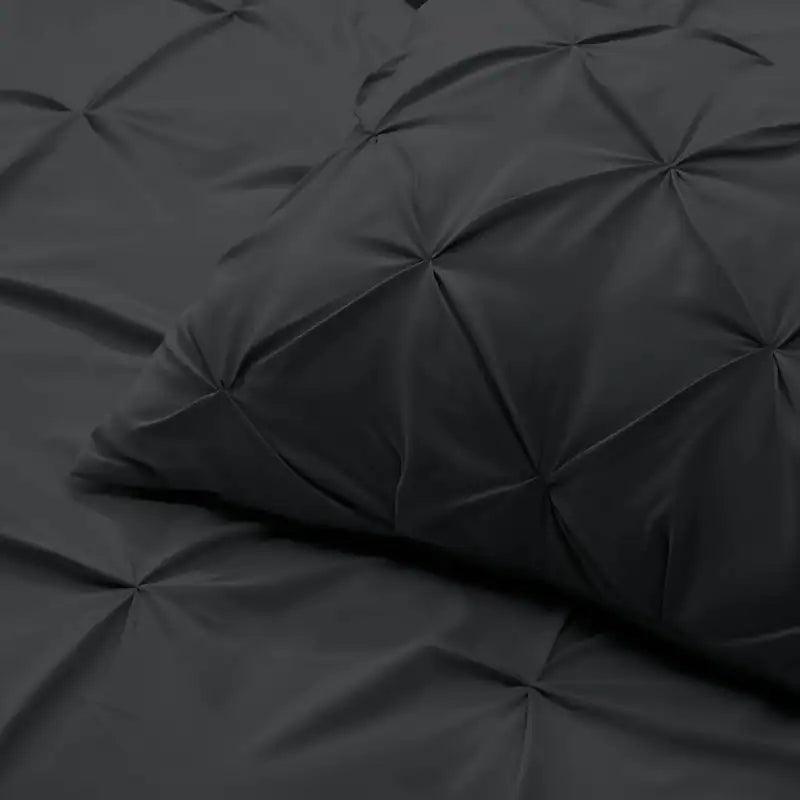 Pintuck Duvet Cover - Black