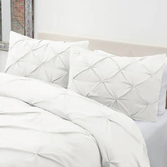 Pintuck Duvet Cover - White