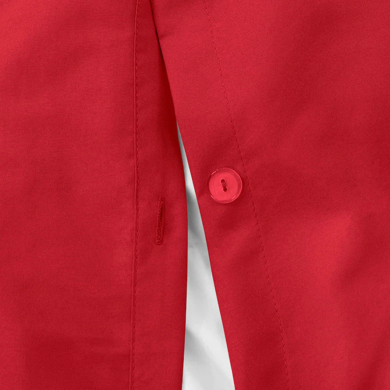 Pintuck Duvet Cover - Cherry Red
