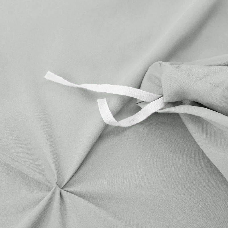 Pintuck Duvet Cover - Light Grey