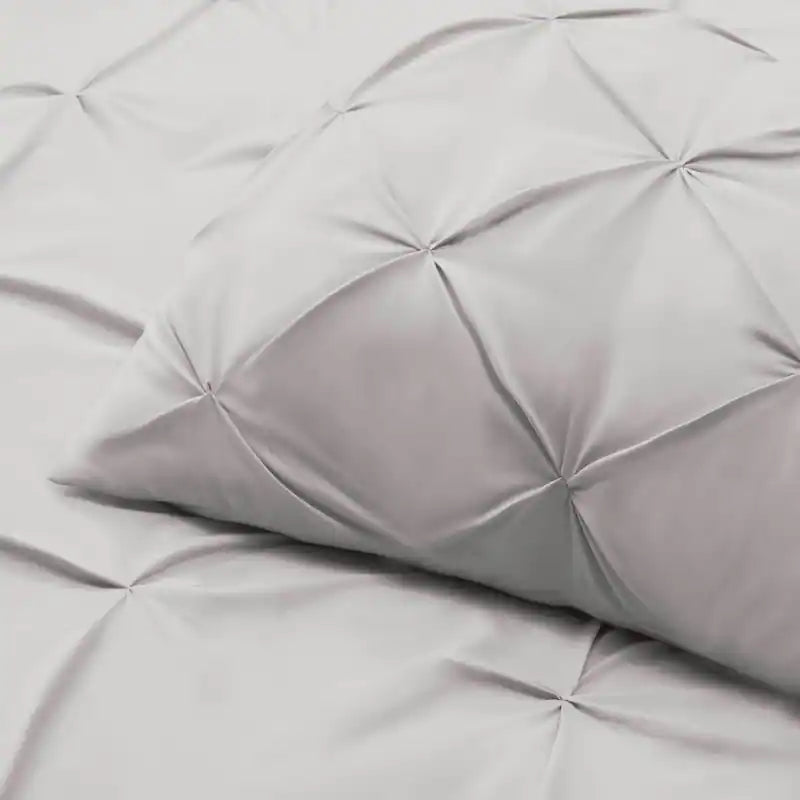 Pintuck Duvet Cover - Grey Lavender