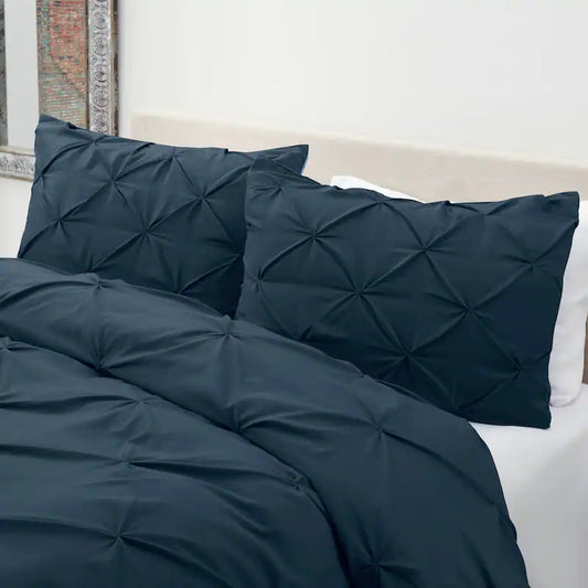 Pintuck Duvet Cover - Navy