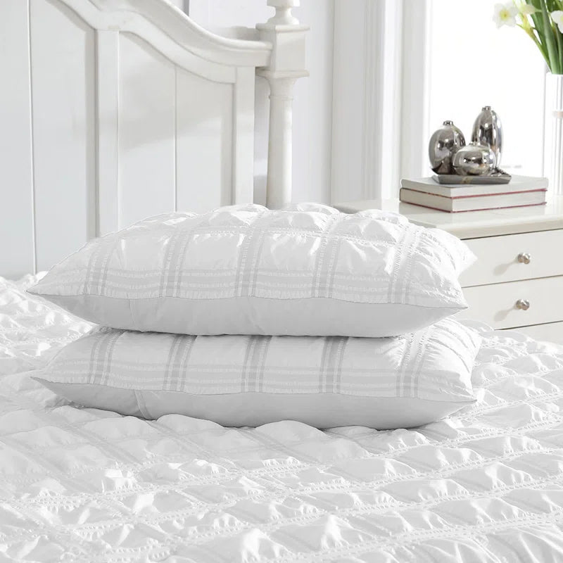 Seersucker Comforter - White