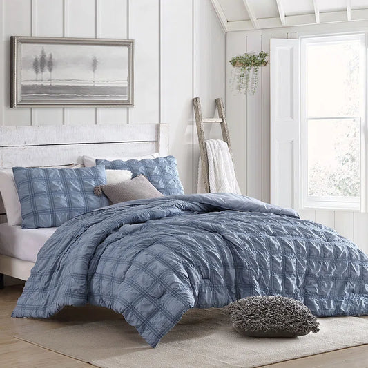 Seersucker Comforter - Blue