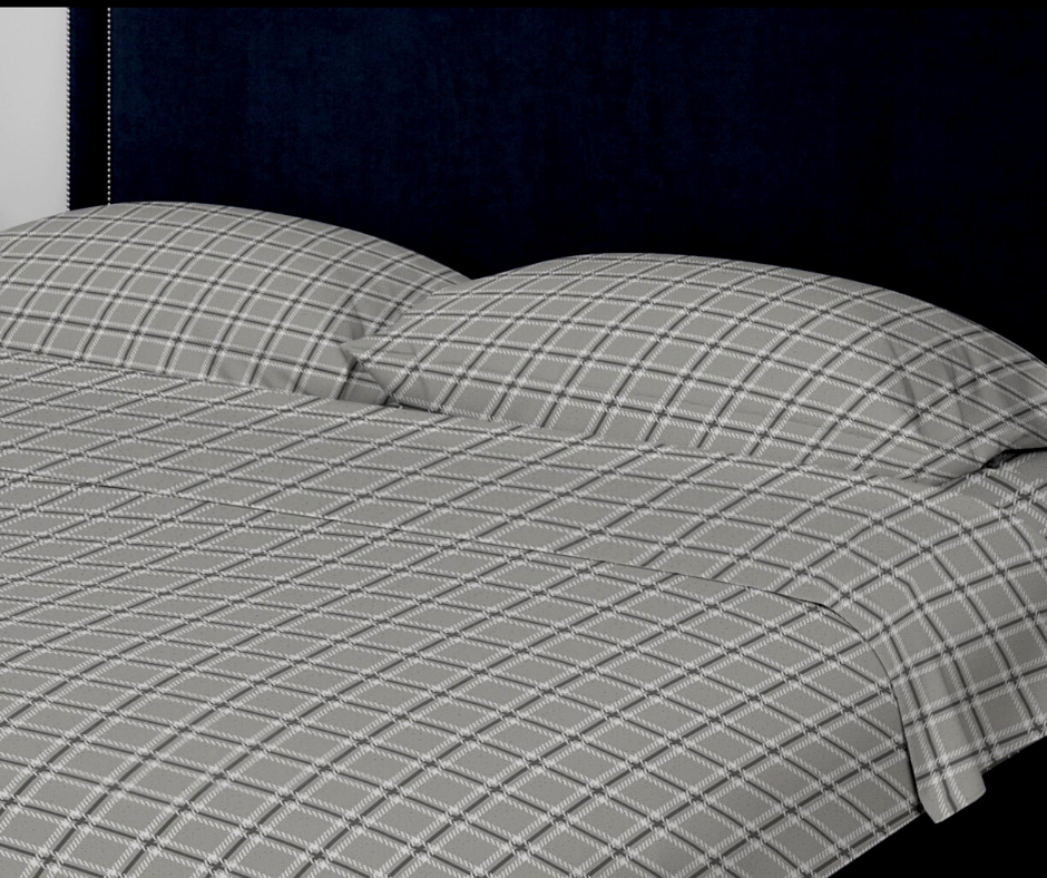 Flannel Sheets - Grey Plaid
