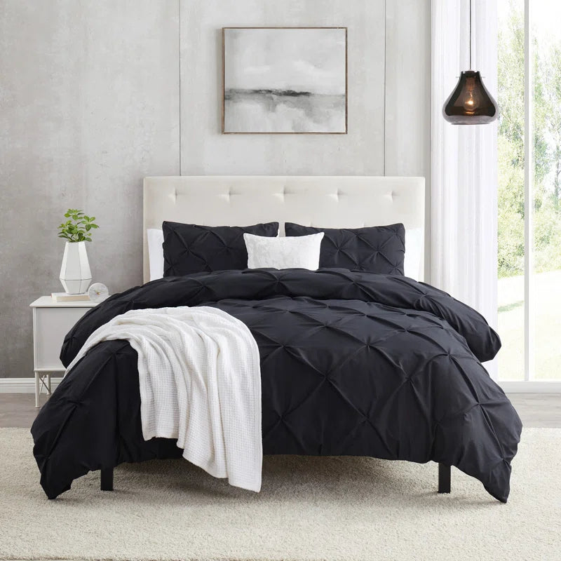 Pintuck Comforter - Black