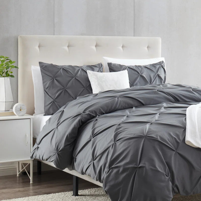 Pintuck Comforter - Grey