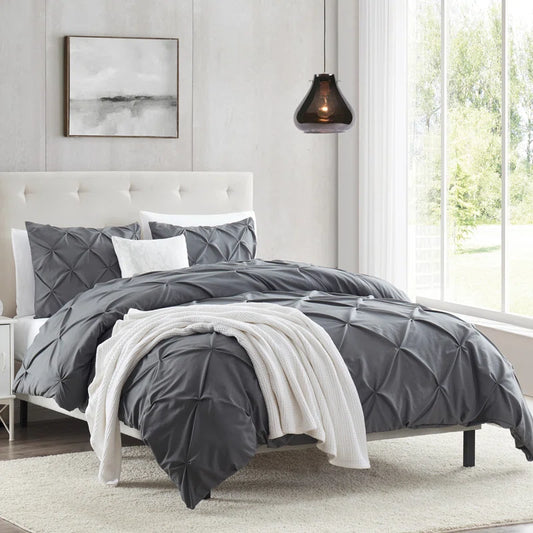 Pintuck Comforter - Grey