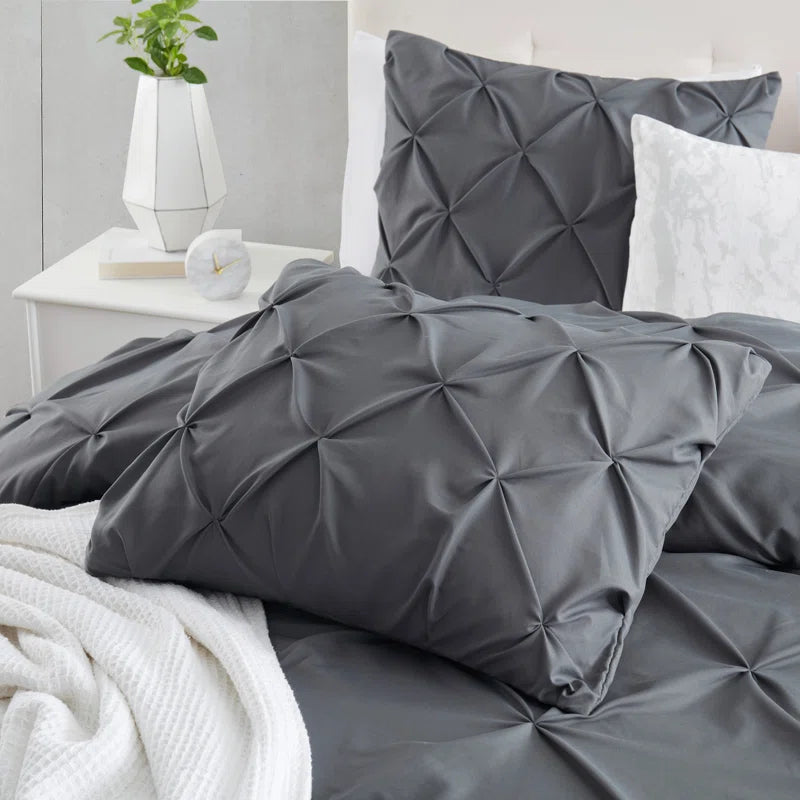 Pintuck Comforter - Grey