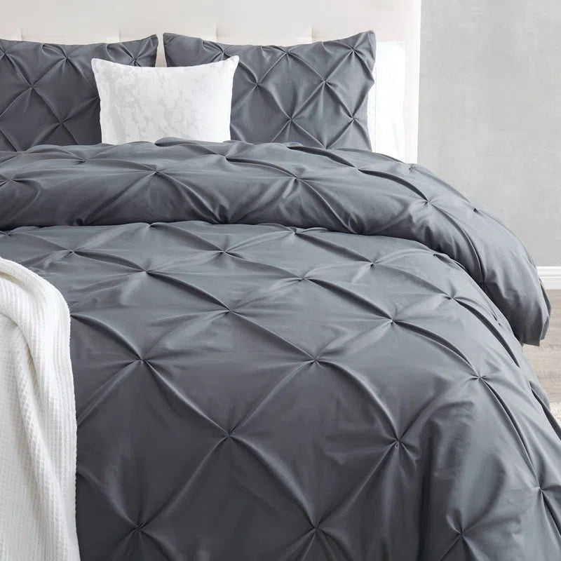 Pintuck Comforter - Grey