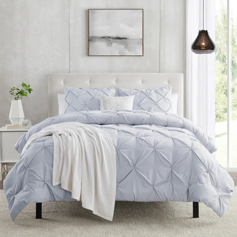 Pintuck Comforter - Ice Blue