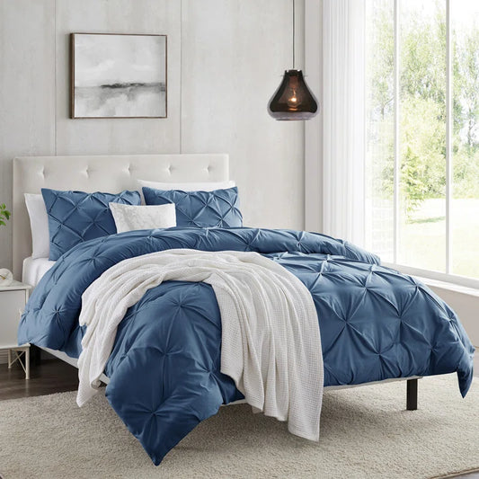 Pintuck Comforter - Navy