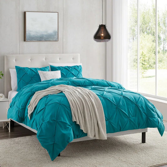 Pintuck Comforter - Teal