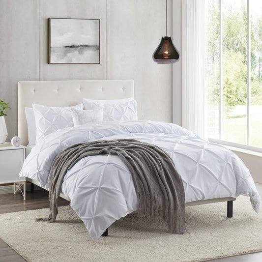 Pintuck Comforter - White