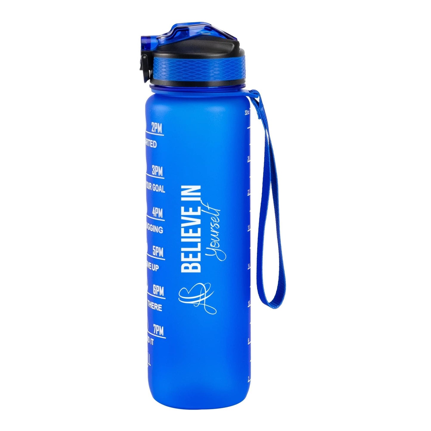 Motivational Water Bottle (32 0z) - Royal Blue