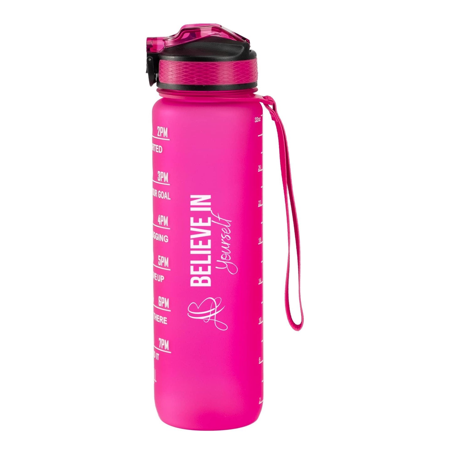 Motivational Water Bottle (32 0z) - Hot Pink