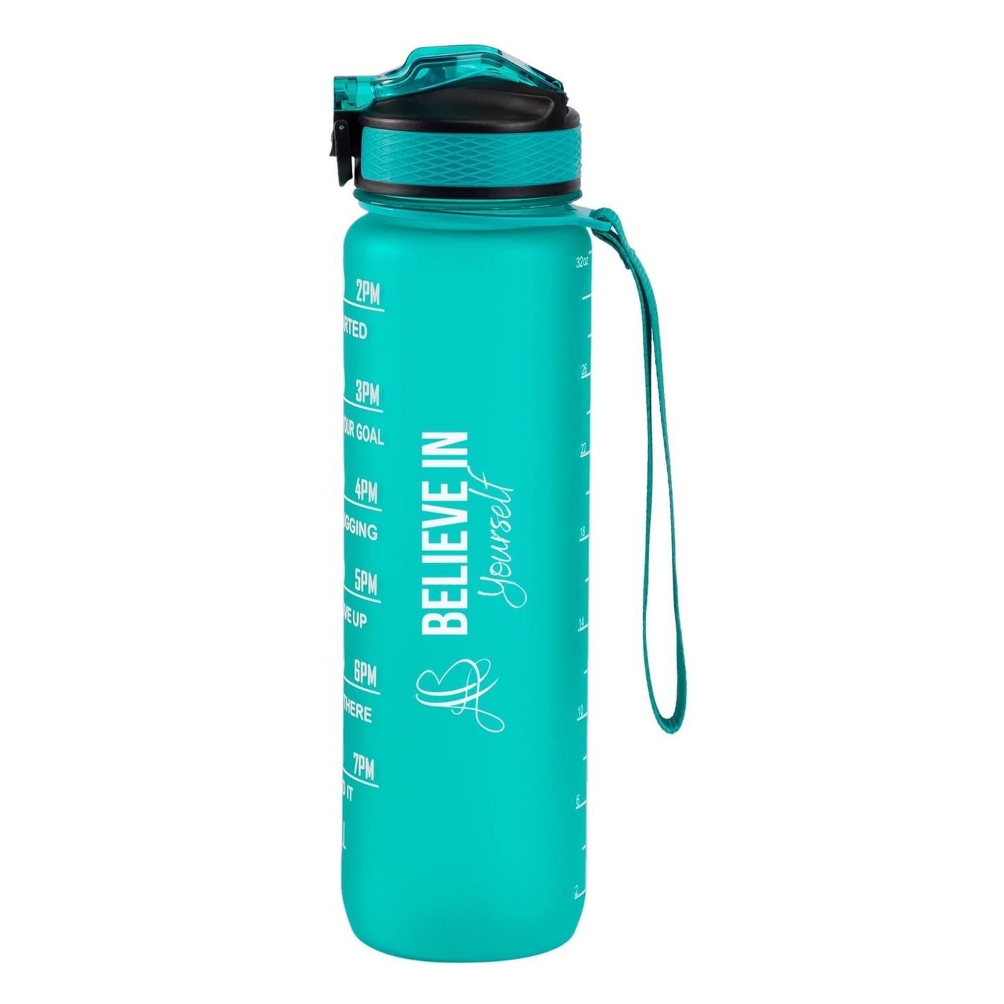 Motivational Water Bottle (32 0z) - Teal
