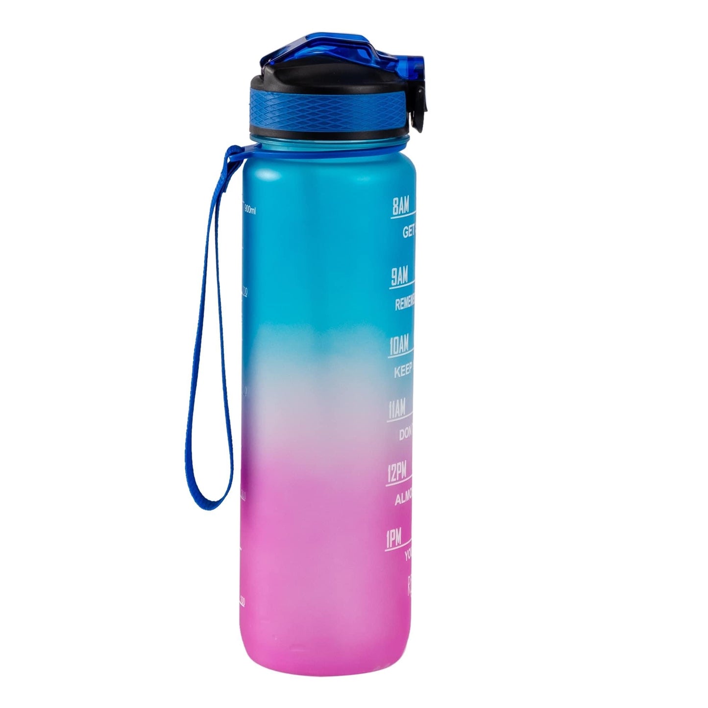 Motivational Water Bottle (32 0z) - Blue/Pink