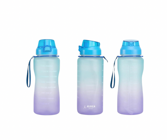 Motivational Water Bottle (64 0z) - Blue/Purple