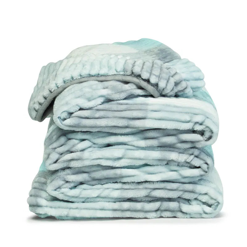 Mink Blanket - Aqua Plaid